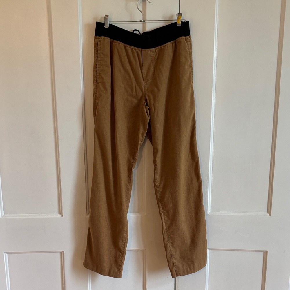 Prana Men's Brown Pants with Black Stretch Waistband